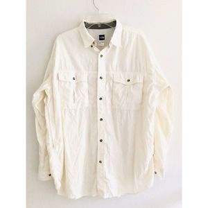 North Face | Lightweight Trail Jacket Top Button Down Mens XL Beige Long Sleeves